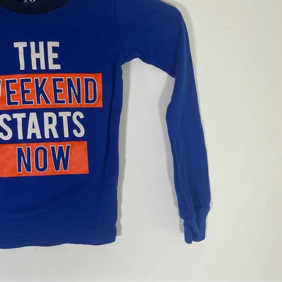 The Weekend Starts Now PJ Place Kids Long Sleeve Shirt Size Boys 6 - Picture 4 of 6